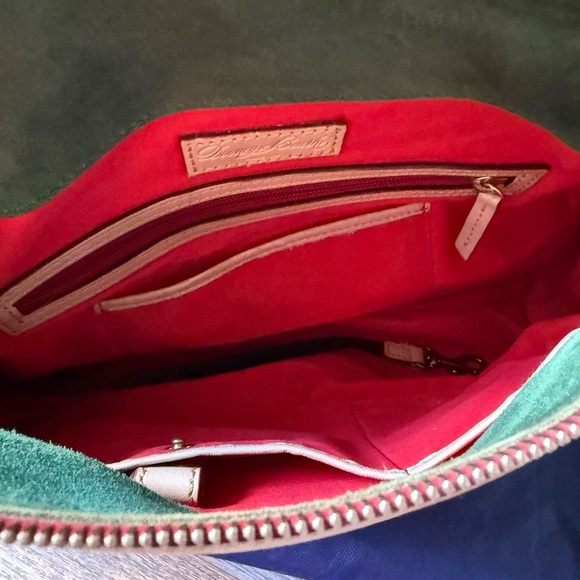 Dooney & Bourke Florentine Cream and Tan Leather Shoulder Bag - Picture 6 of 6